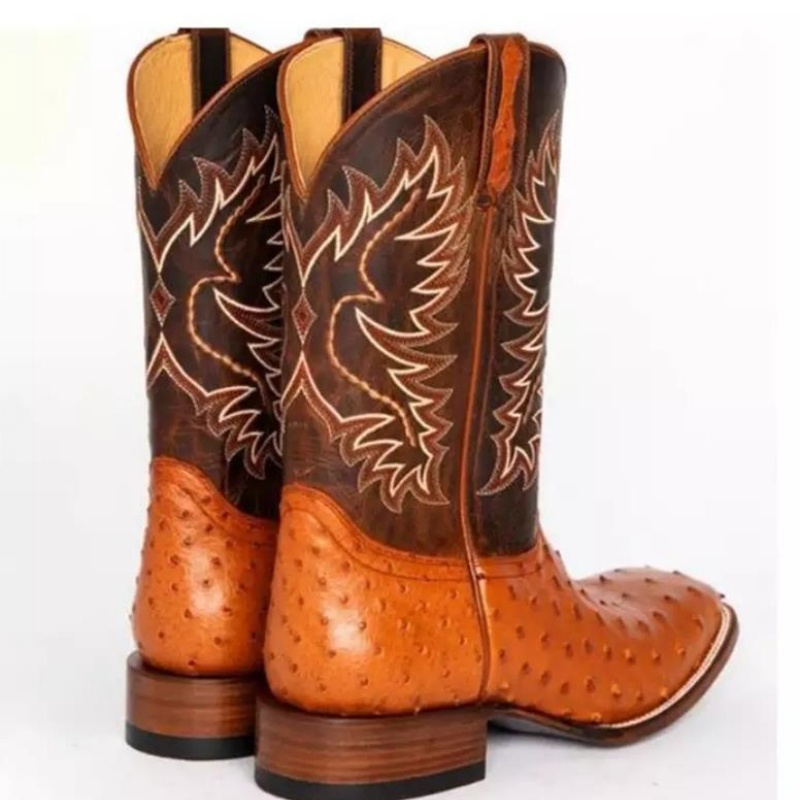 Men High Boots Embroidery Retr - Embroidery Yes ulasan dan harga