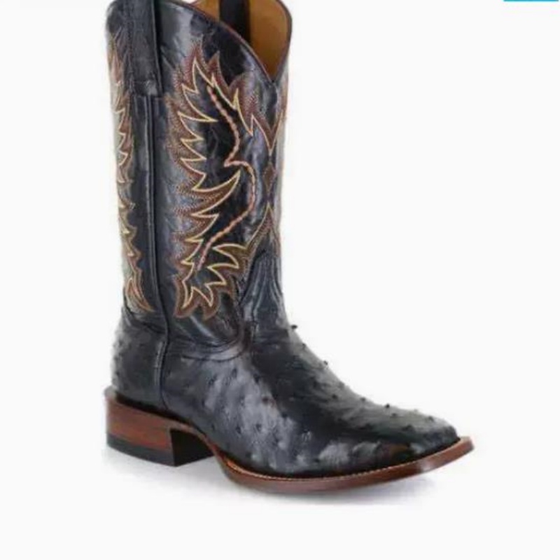 Men High Boots Embroidery Retr - Embroidery Yes ulasan dan harga