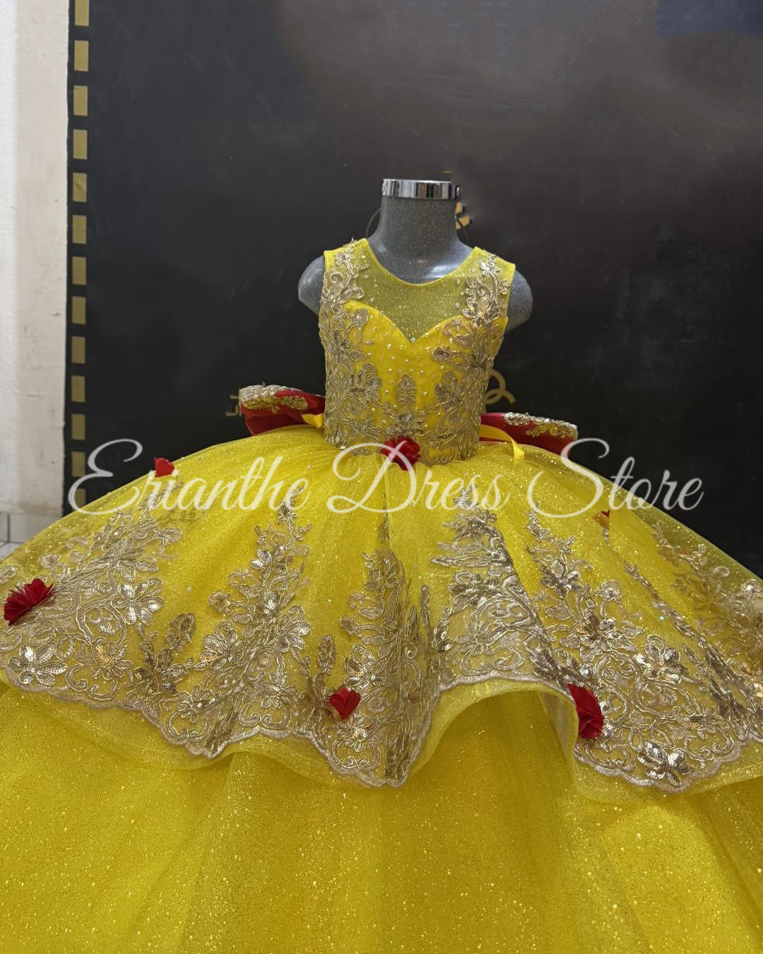 Yellow Flower Girl Dress For W - Embroidery Yellow Flower ulasan dan harga