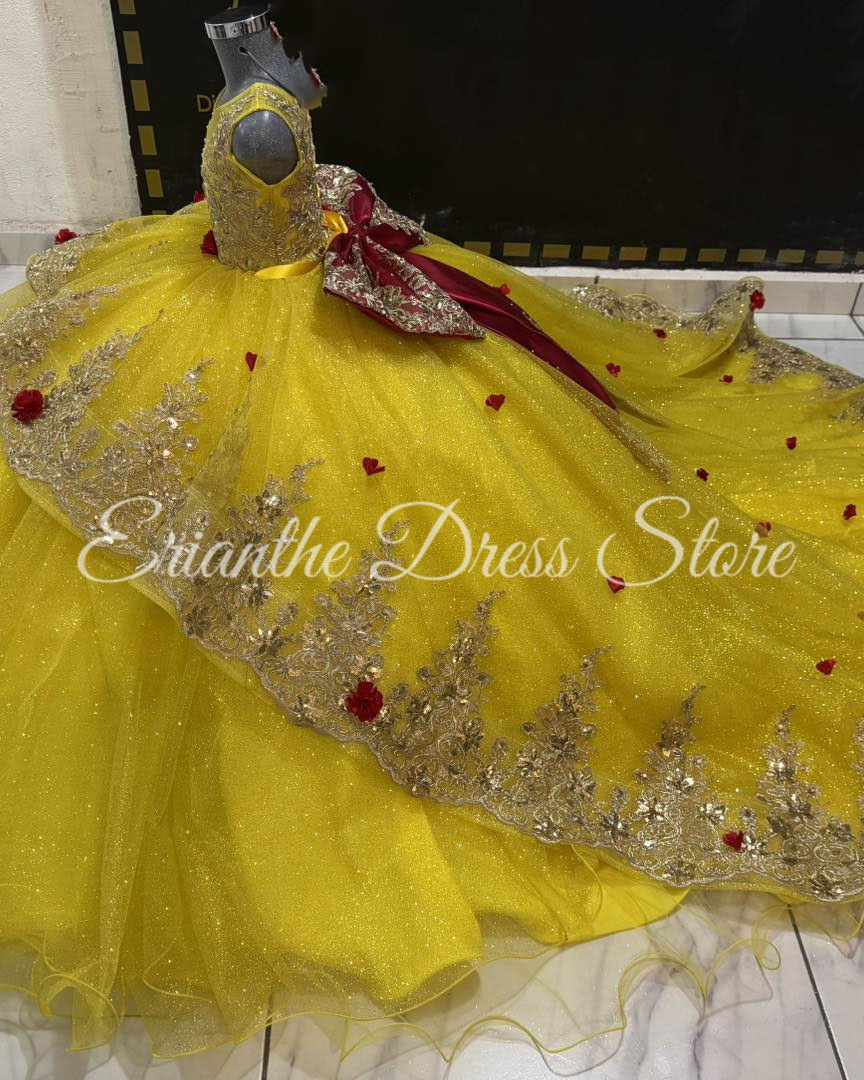 Yellow Flower Girl Dress For W - Embroidery Yellow Flower ulasan dan harga