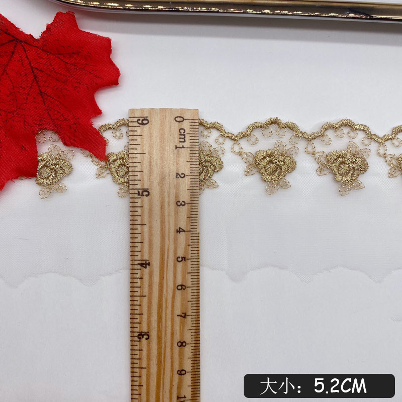 Gold thread embroidery rose fl - Embroidery Rose ulasan dan harga