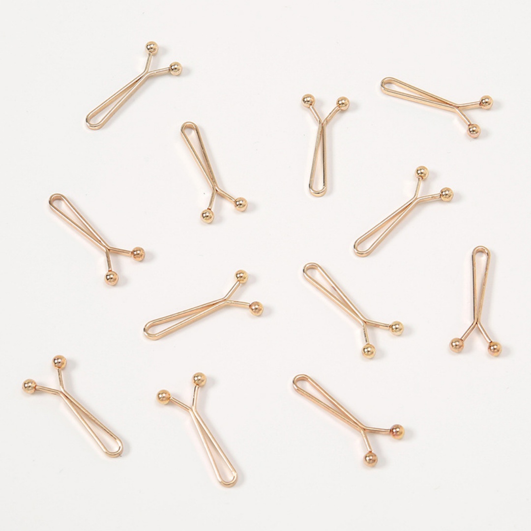 Wholesale 12pcs/Bag Scarf Clip - Embroidery Eyebrow ulasan dan harga