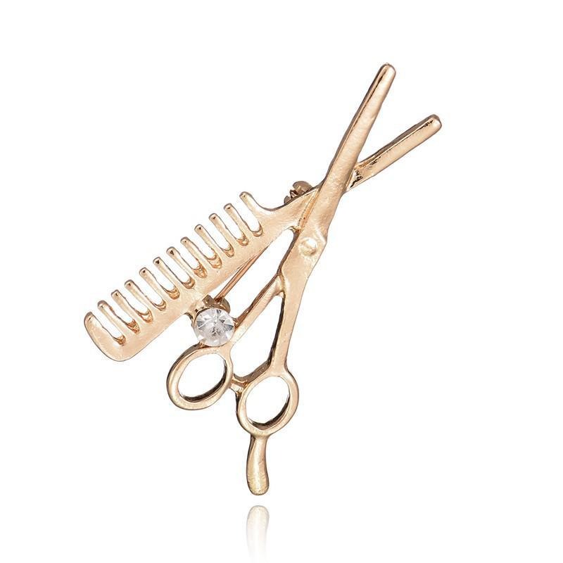 2Pcs Crystal Comb Scissors Bro - Embroidery Eyebrow ulasan dan harga