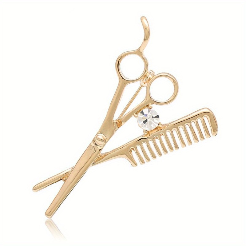 2Pcs Crystal Comb Scissors Bro - Embroidery Eyebrow ulasan dan harga