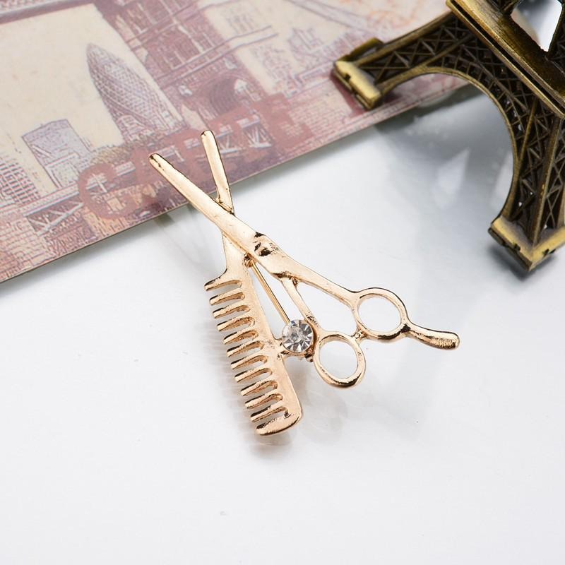 2Pcs Crystal Comb Scissors Bro - Embroidery Eyebrow ulasan dan harga