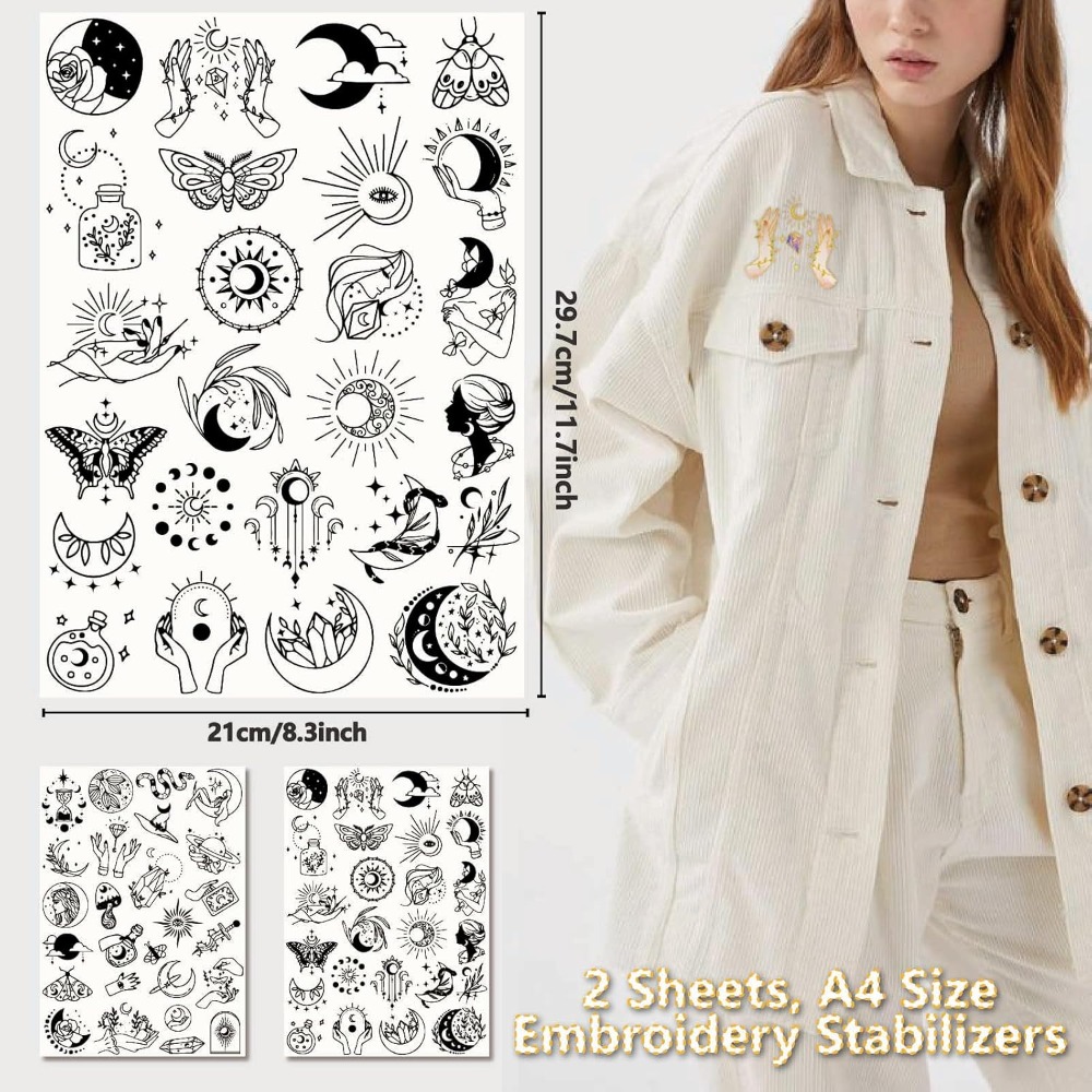 51Pcs Boho Moon Sun Water Solu - Embroidery Free Pattern ulasan dan harga