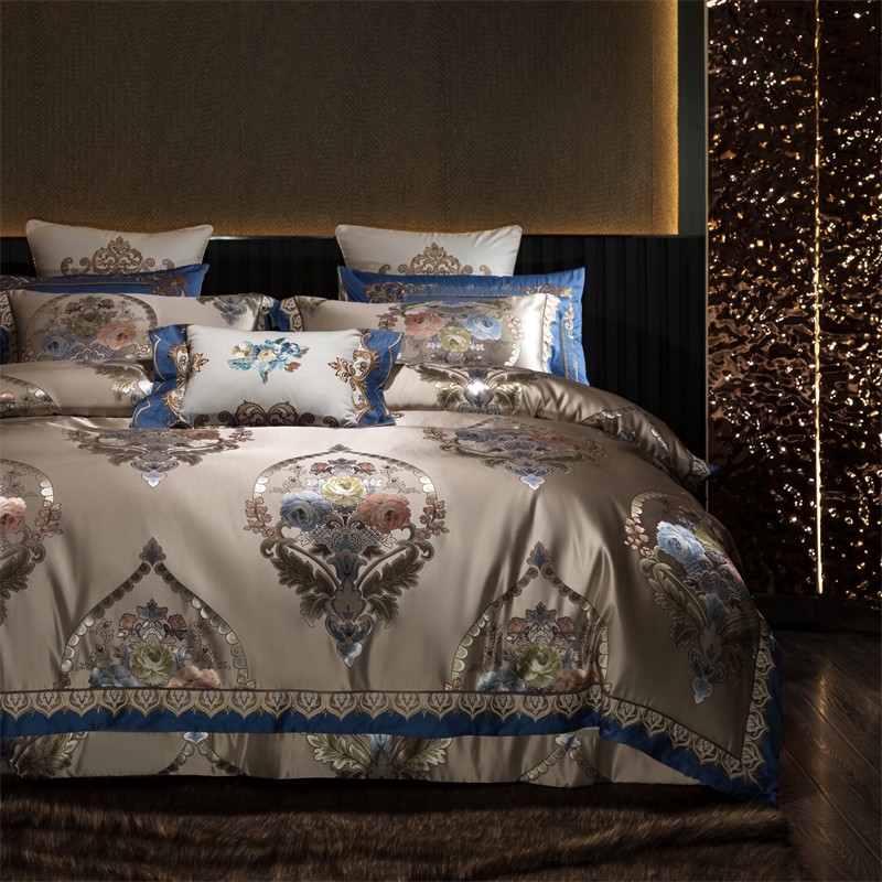 4/6/10Pcs Bedding Set Elegant  - Embroidery Quilt Cover ulasan dan harga
