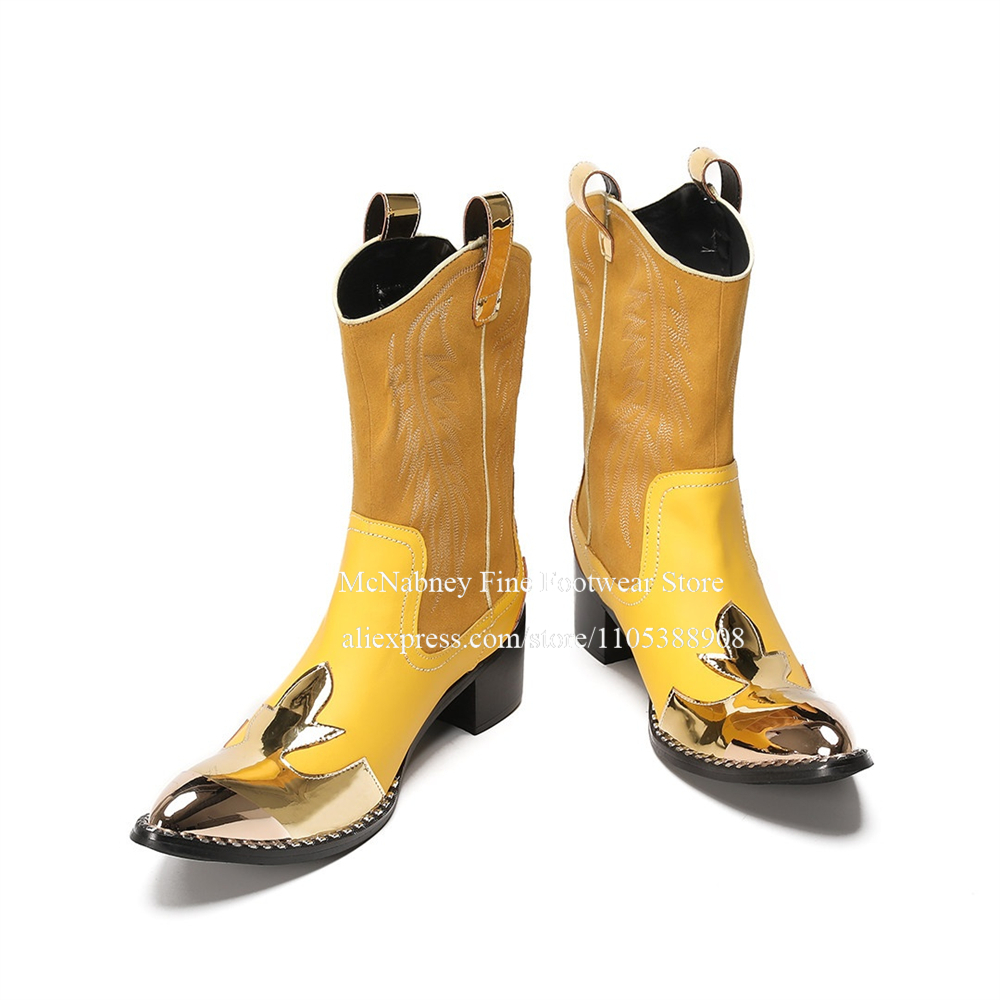Yellow Gold Metal Toe Suede We - Embroidery Yes ulasan dan harga